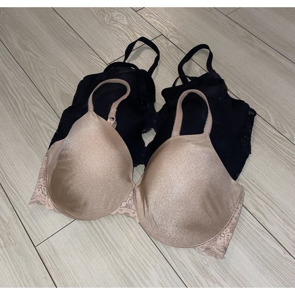 Lot of 3 Vintage Victorias Secret Angels IPEX Full Coverage Bras Lace Womens 36D